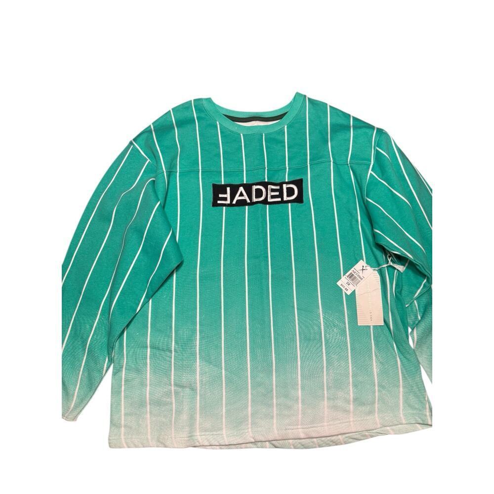 Filthy Dripped Clothing “Faded” Fleece Pullover Size 2X Green